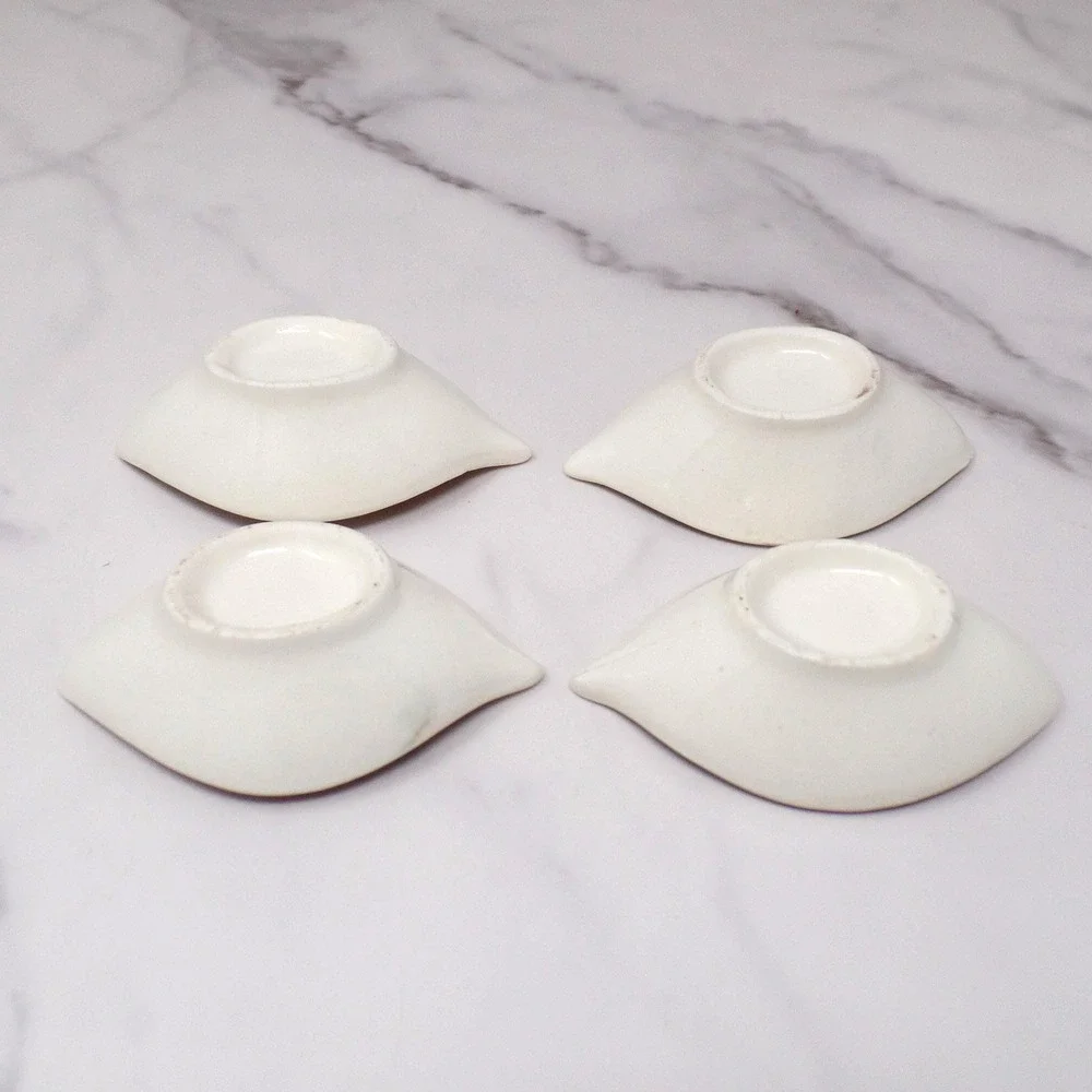 Vintage Hand-painted Ceramic Rooster Condiment Bowls - set of 4